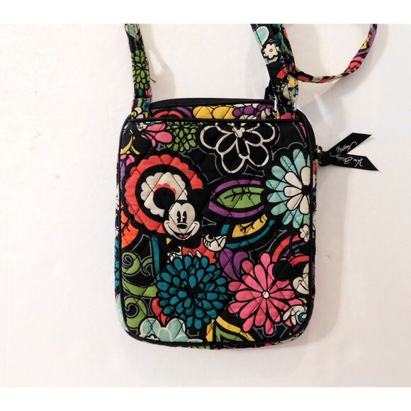 Vera Bradley Disney Mickey Mouse Magical Blooms Crossbody Purse Bag Adj Strap - Picture 2 of 7